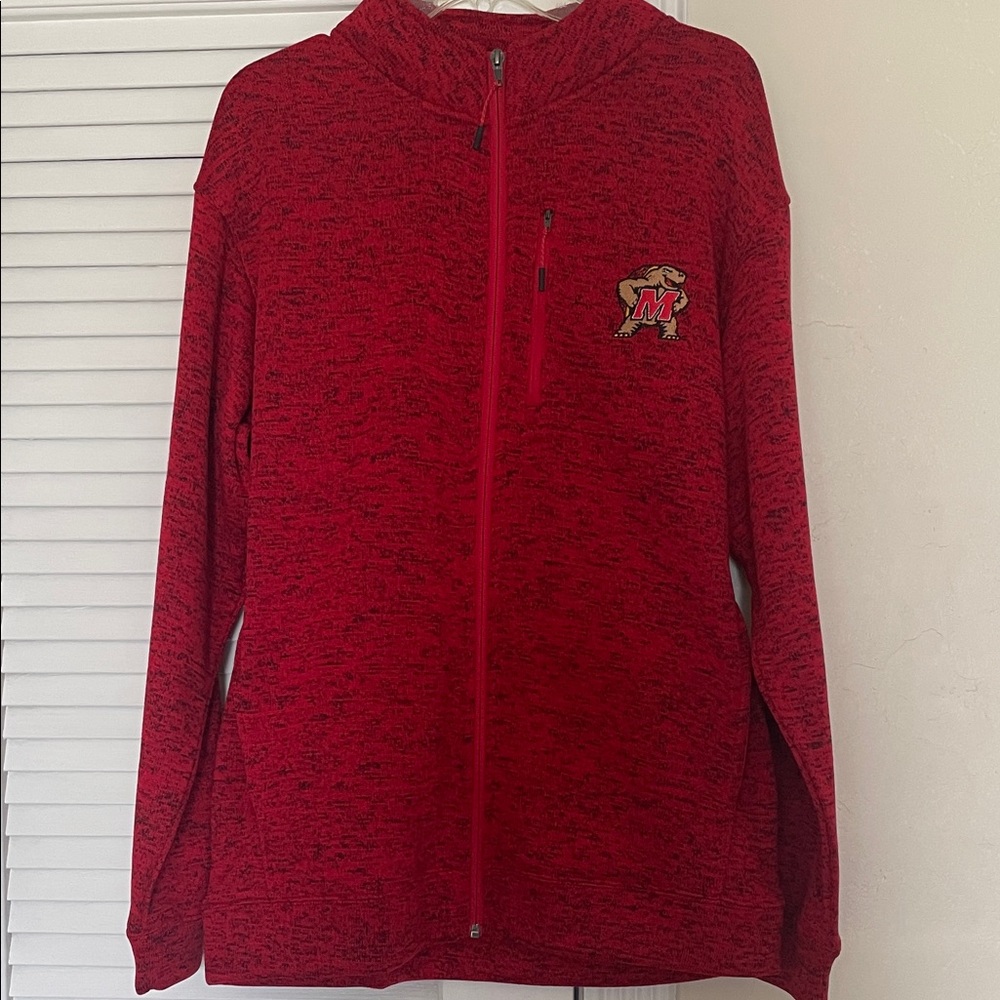 University of Maryland, Champion Red Full-Zip Jacket. Never worn.